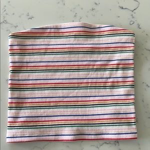 American Eagle striped, multi-colored tube top